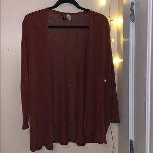 Rust orange thin cardigan